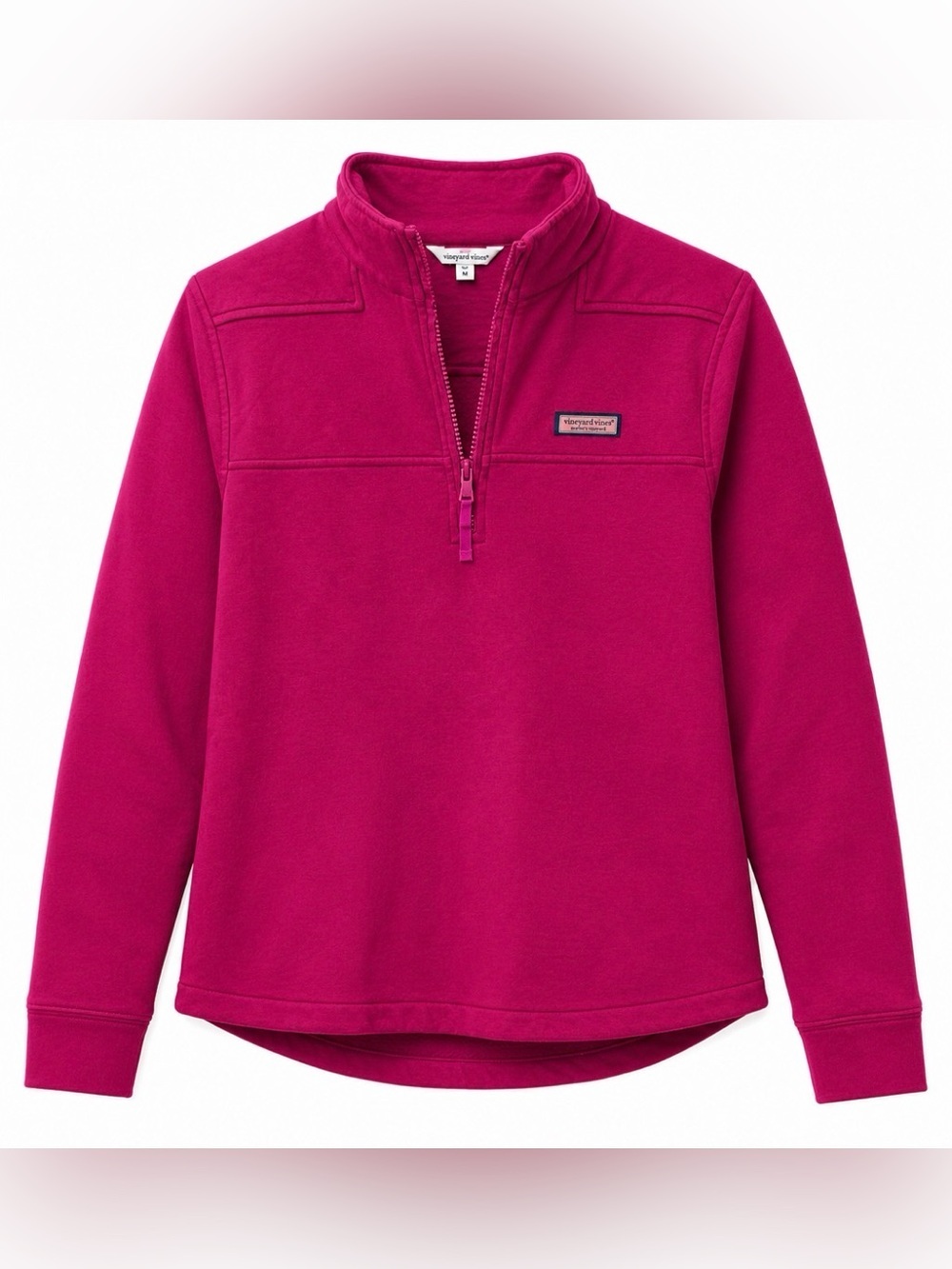 Vineyard Vines Women's Half-Zip Fleece Pullover - Magenta pink, women’s med.